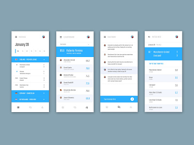 Football Score & Betting App app flat ui