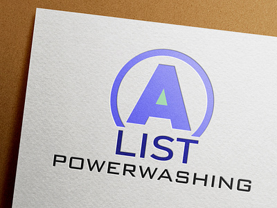 A-List Powerwashing logo a design graphic design logo logo design minimalist mockup simple