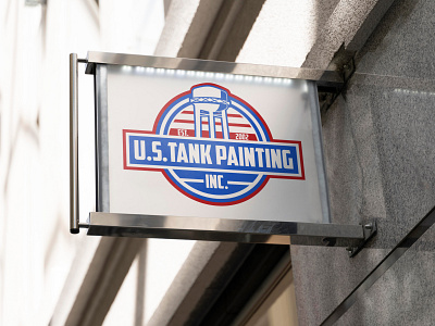US Tank Painting Inc branding custom made graphic design logo logo design mock ups seal logo