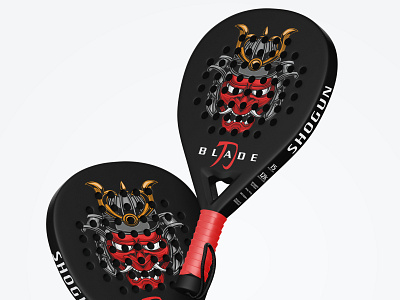 Blade Shogun squash paddle branding custom design graphic design illustration illustrator logo mockup paddle photoshop sports squash