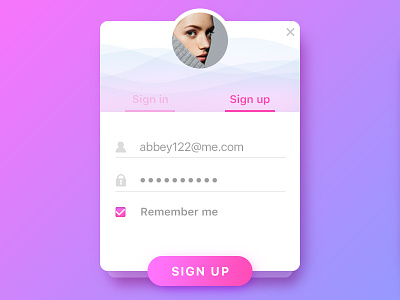 Daily UI 001—Sign up app button dailyui login purple sign up ui ux window