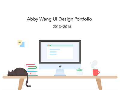 New Portfolio Cover illustration imac porfolio ui ux workspace