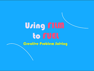 Film to Fuel Creativity Graphic design typography vector