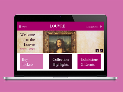 Louvre Redesign Homepage