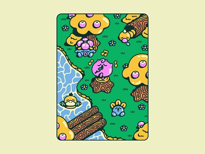 jibblypud gaming gloom illustration jigglypuff nintendo oddish pokemon psyduck vector weedle