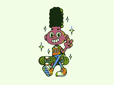 GERALD cartoon gerald hey arnold illustration nickelodeon skateboard