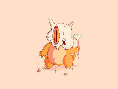 Cubone | #104 104 cubone gaming illustration monster nintendo pocket pokemon