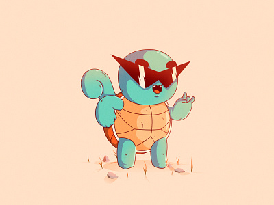 Squirtle | #7 7 gaming illustration monster nintendo pocket pokemon squirtle