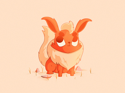 Flareon | #136 136 flareon gaming illustration monster nintendo pocket pokemon