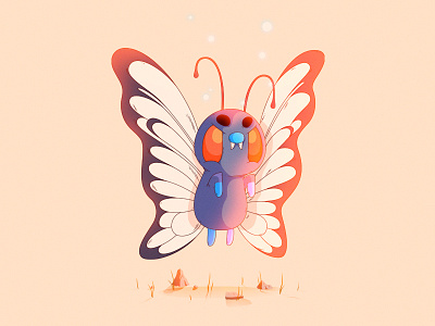 Butterfree | #12 12 butterfree gaming illustration monster nintendo pocket pokemon