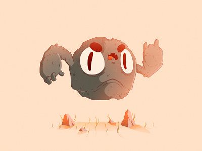 Geodude | #74 74 gaming geodude illustration monster nintendo pocket pokemon