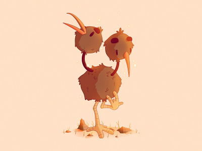 Doduo | #84 84 doduo gaming illustration monster nintendo pocket pokemon