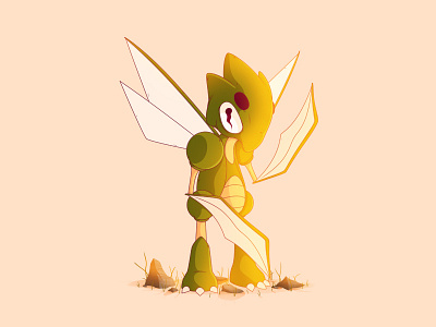 Scyther | #123 123 artwork gaming illustration monster nintendo pocket pokemon scyther