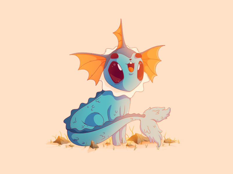 Vaporeon | #134 by Daniel Mackey on Dribbble