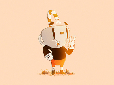 Cuphead | Video Game character cuphead gaming illustration mugman studio mdhr