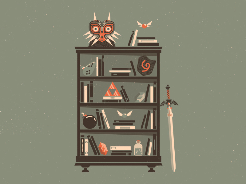 Legend of Zelda Miyamoto Shelf by Daniel Mackey on Dribbble