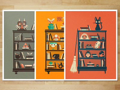 Shelf Prints | Etsy etsy gaming ghibli illustration mario miyamoto miyazaki nintendo print shelf zelda