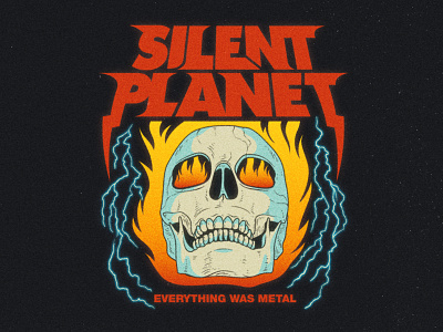 Silent Planet | Everything Was Metal everything was sound illustration lightning merch metal shirt silent planet skull