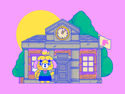 Animal Crossing | Isabelle animal crossing gaming illustration isabelle nintendo town hall
