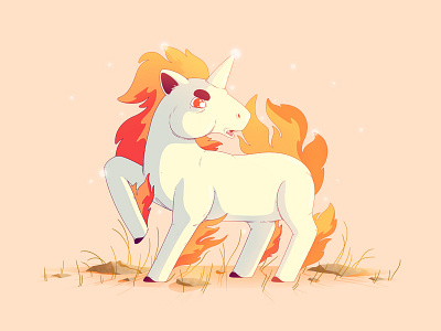 Rapidash | #78 78 gaming illustration nintendo pokemon rapidash