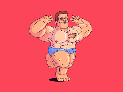 Hank Hill buff boy hank hill illustration king of the hill valentine