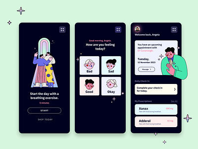 Mental Health Mobile App Concept