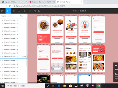 Food app design