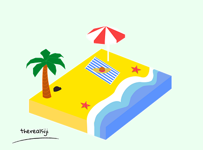 Beach Illustration dailyui dailyuichallenge illustration ui