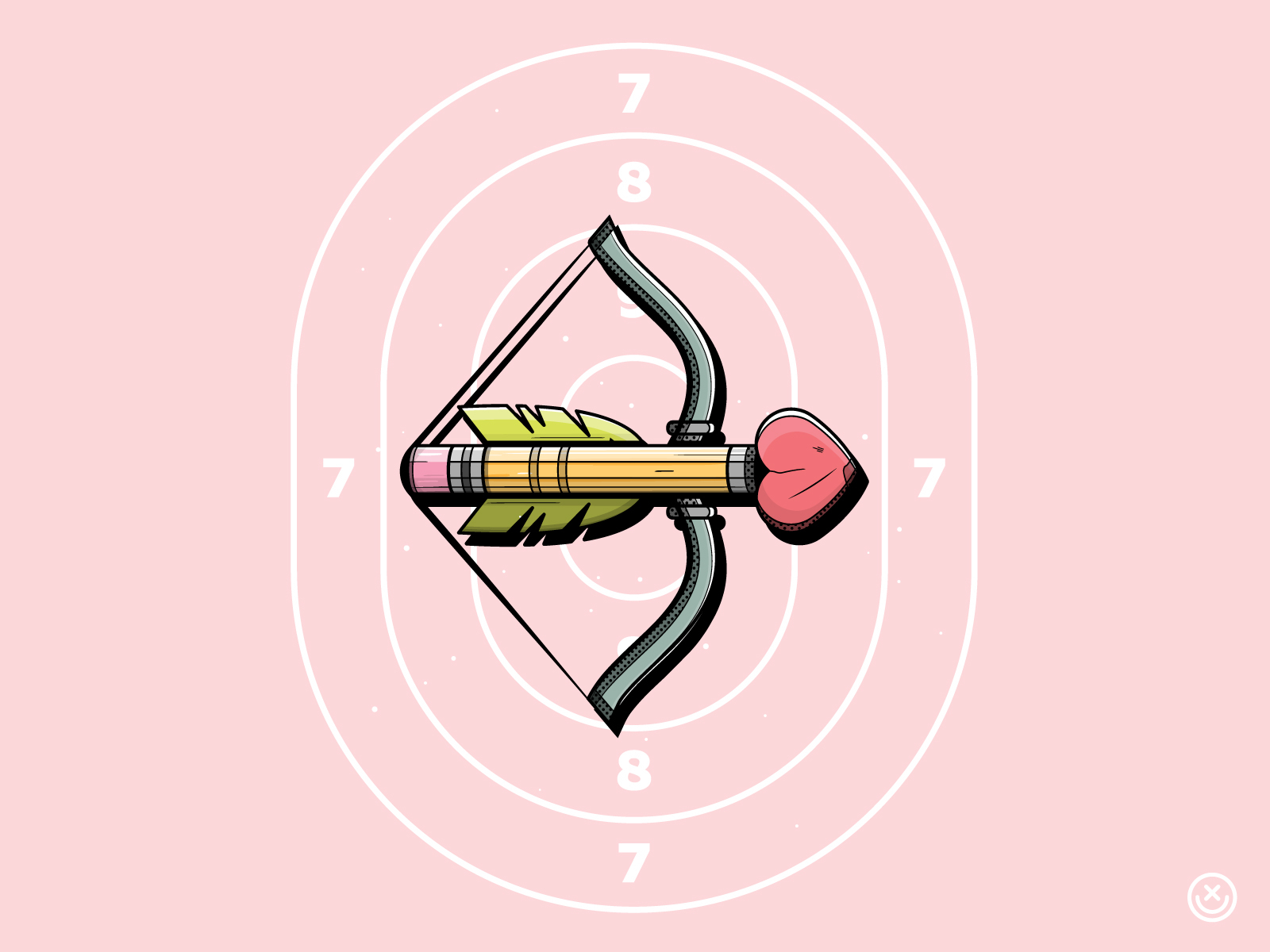 Cupid's Arrow arrow happy impulse happyimpulse illustration pencil play playful target weapon