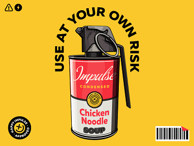 Use at your Own Risk bomb creative happy impulse happyimpulse illustration playful smoke soup warhol weapon