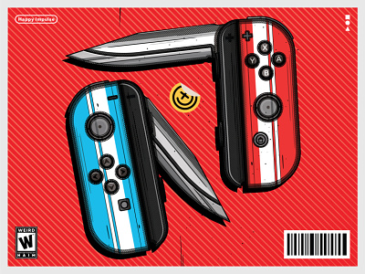 Switchblades blades controller creative game happy impulse happyimpulse illustration playful switch video game weapon