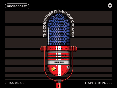 BDC podcast - Episode 5 creative happy impulse happyimpulse illustration mic playful podcast