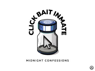 Click Bait Inmate click creative happy impulse happyimpulse illustration internet mouse playful web website
