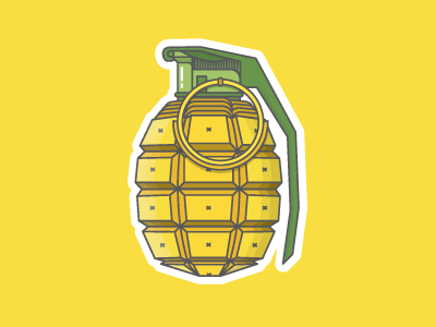 Happy Arsenal: Pineapple Grenade Magnet boom food fruit grenade happy impulse magnet pineapple grenade weapon