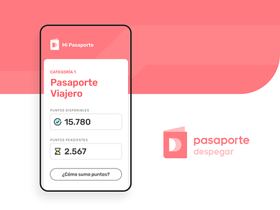 Pasaporte Despegar branding despegar logo loyalty program travel ui ux