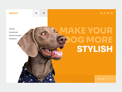 GladHund Store design dogs interface ui web