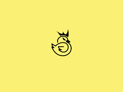 Duck Logo angry crown design duck graphic design illustration king logo minimalist symbol vector