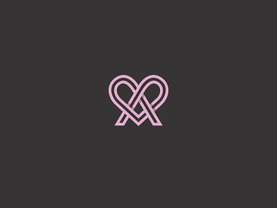 A Gift Love Logo gift graphic design line logo logomark logotype love minimalist ribbon simple stroke vector