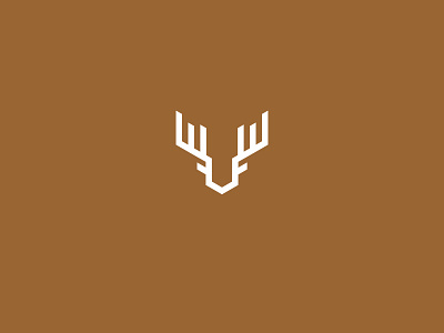 Deer Horn Logo animal logo animals deer flat horn line logo minimal minimalist simple