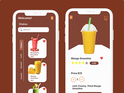 SMOOTHIE APP figma icon8 3d mockup ui