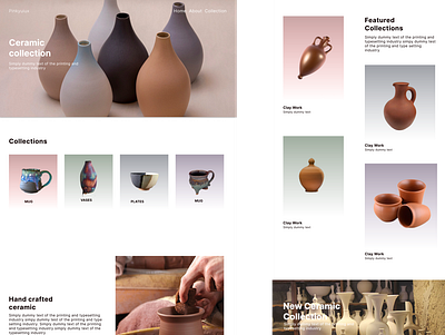Ceramic Collection graphic design ui
