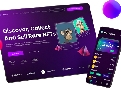 NFT landing page figma figma design graphic design landing page product design ui ui design ux ux design