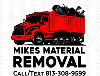 Mikes Material Removal Logo design graphic design illustration logo ui