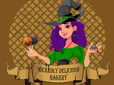 Wickedly Delicious Bakery app branding design graphic design illustration logo typography ui ux vector