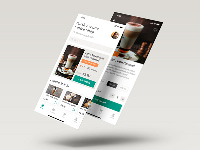 Coffee Shop App android design coffee app coffee delivery app coffee pick up coffee shop coffee shop app figma ios app design mobile app design uxui design