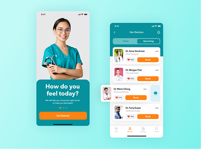 Doctor App UI by Danishali on Dribbble