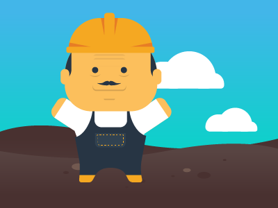 Construction Man character construction cute illustration man vector