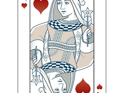 Queen Of Hearts Monotone By Rick Davidson On Dribbble