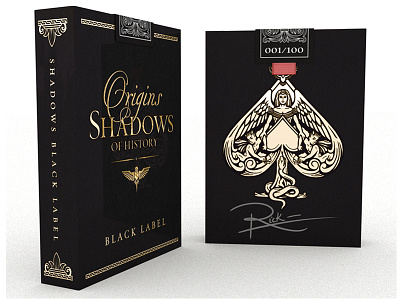 Black Label black etching foil origins playing cards