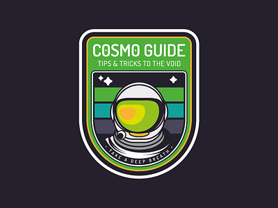 Cosmo Guide Badge badge cosmonaut illustration vector